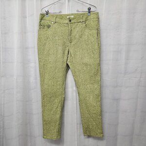 Eric Green Textured Straight Leg Jeans Boho Retro Stretch 12